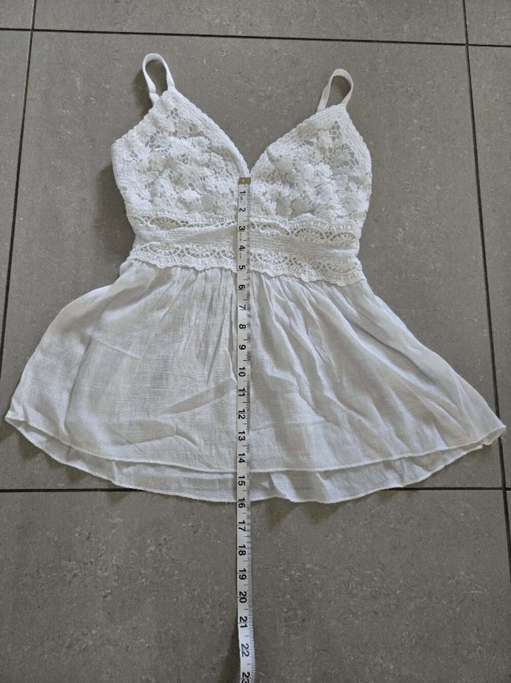 Rebellion White Smocked Tube Top with Gold Logo